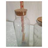 Clear Glass Storage Jars with Cork Lids