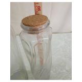 Clear Glass Storage Jars with Cork Lids