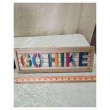 Decorative World Globe and go hike sign