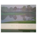 Bay Hill Club No.17 Hole Framed Golf Course Photo signed photo  framed and matted