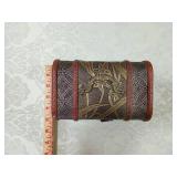 Decorative Wooden Treasure Chest with Floral Design 4.5x7inches