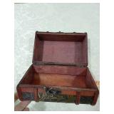 Decorative Wooden Treasure Chest with Floral Design 4.5x7inches