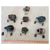7 random reels 5 out of 7 spin when cranked Zebco Fishing Reel Collection shakespearreels Shimano