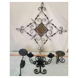 Decorative Metal Wall Cross with Scrollwork