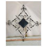 Decorative Metal Wall Cross with Scrollwork