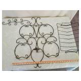 Decorative Wrought Iron Wall Sconce 1 rack one small candle holder