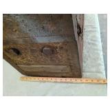1800s Metal-Clad Wooden Travel Trunk