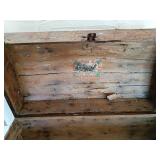 1800s Metal-Clad Wooden Travel Trunk