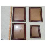 Decorative Mahogany Picture Frames Set 3 10x12(one no glass )1 7x9