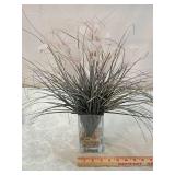 Modern Artificial Grass Arrangement with Pink Flowers