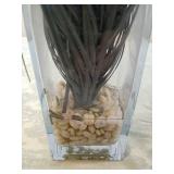 Modern Artificial Grass Arrangement with Pink Flowers