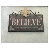 Inspirational Wall Sign Set - Live Laugh Love & Believe