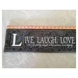 Inspirational Wall Sign Set - Live Laugh Love & Believe