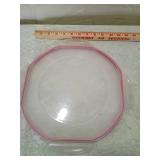 Sterilite Pink Trim Octagonal Plates lids