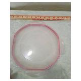 Sterilite Pink Trim Octagonal Plates lids