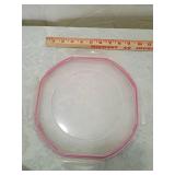Sterilite Pink Trim Octagonal Plates lids