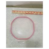 Sterilite Pink Trim Octagonal Plates lids