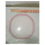 Sterilite Pink Trim Octagonal Plates lids