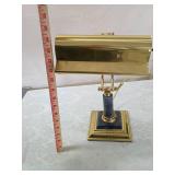 Brass Piano Desk Lamp with Marble Column