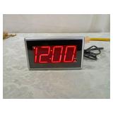Modern Digital Alarm Clock with Red LED Display