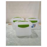 Sterilite Storage Containers with Green Handles