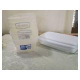 Sterilite Storage Containers with White Lids - Set of 7