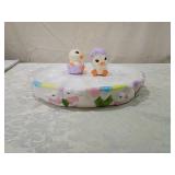 Decorative Duck Ceramic Bowl Set with Figurines