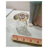 Easter Bunny Couple Figurine and Trinket Box Set