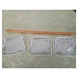 Clear TSA Approved Travel Toiletry Bags - Set of 3