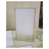 Glass and Brass Picture Frame Set (6)