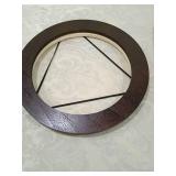 XEmbro Large Round Wall Mirror - Black Frame