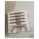 Modern Gold Cabinet Pull Handles Set of 5