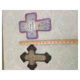 Decorative Scripture Wall Crosses - Set of 2