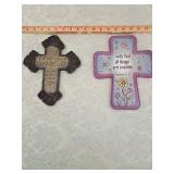 Decorative Scripture Wall Crosses - Set of 2