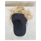 Baseball Cap with Attached Blonde Hair Wig