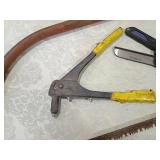 PVC cutter, saw and rivot gun