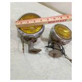 1940s Yellow Fog Lights Pair