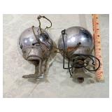 1940s Yellow Fog Lights Pair