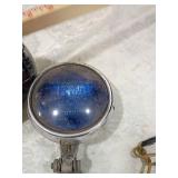 Early 20th Century Red and Blue Glass Railroad Signal Light (items that are pictured)