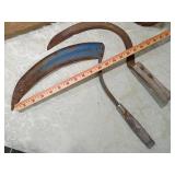 Farm Fresh Eggs Metal Container with Farm Tools (items in pictures)