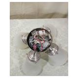 5-Light Frosted Glass Chandelier