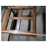 1920s Ornate Carved Oak Side Table with Ball and Claw Feet no glass (items in pictures)