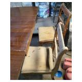 1940s Wooden Dining Set with 4 Chairs (items in pictures)