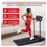 $180 MCRG Walking Pad with Handle Bar, 3.5HP Treadmill 0.6-10MPH