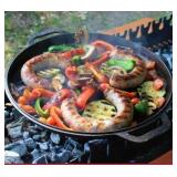 $69 16" Grilling Pan, Uzbek Kazan Cast Iron - Premium Camping Cookware