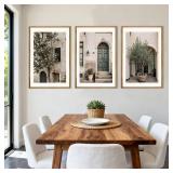 $130 HPNIUB Vintage Italy City Landscape Framed Canvas Art Set 24x36x3
