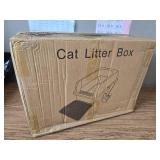 Prodigen Stainless Steel Cat Litter Box with Lid, 19.6x14x12 in