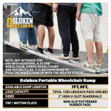 $230 8ft Portable Aluminum Wheelchair Ramp, 96" L, 1200lb, 2-Pack