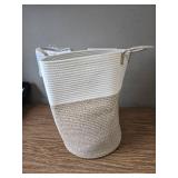 Large Woven Laundry Basket Hamper, 60L Cotton Rope Storage Bin