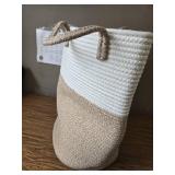Large Woven Laundry Basket Hamper, 60L Cotton Rope Storage Bin